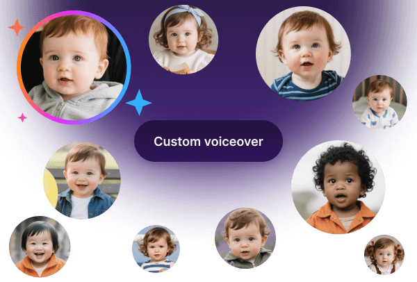 Pengisi Suara Avatar Bayi AI Kustom