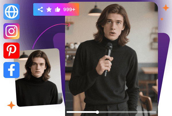 AI TTS Avatar-video's voor sociale media